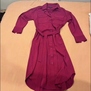 Banana Republic red midi utility style shirt dress size L